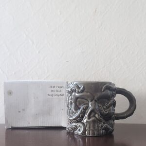 Pagan Idol Grey Skull Tiki Mug